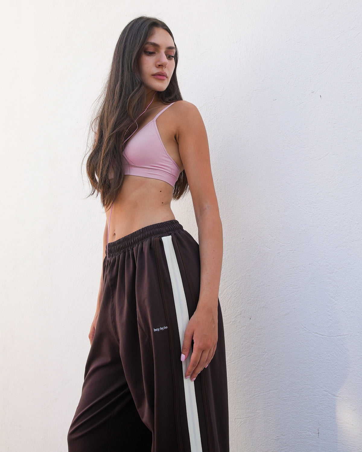 Brown & Off White Sweats