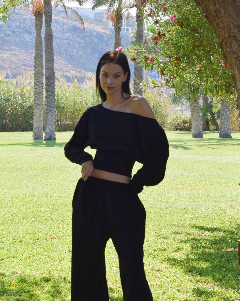 Black Off-Shoulder Sweater