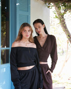 Black Off-Shoulder Sweater