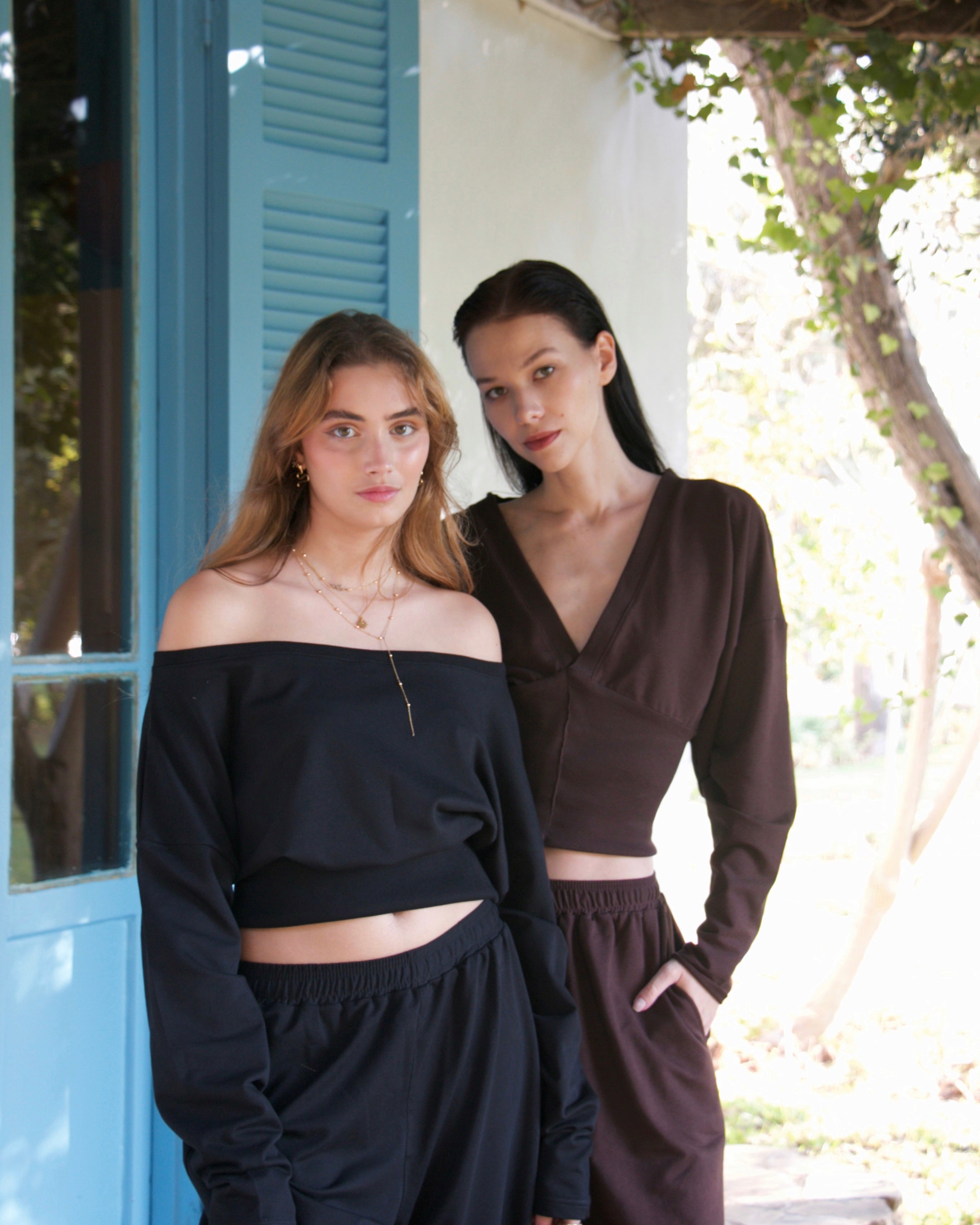 Black Off-Shoulder Sweater