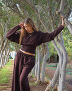 Brown round-neck sweater
