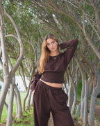 Brown round-neck sweater