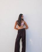 Brown & Off White Sweats